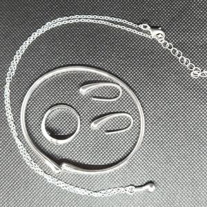 Teardrop Earing ring bracelet and necklace set